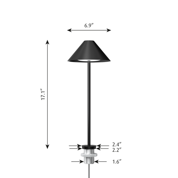 Keglen Table Lamp - Louis Poulsen - Table + Task - Pin - 3000K - Black - HORNE