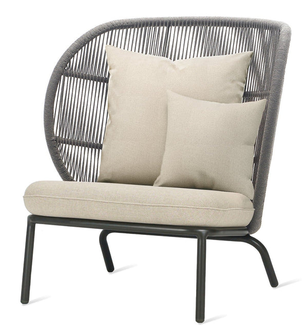 Kodo Cocoon Chair - Vincent Sheppard - Outdoor Furniture - Fossil Grey - Almond - HORNE