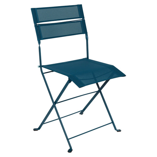 Latitude Side Chair - Stereo Fabric - Set of 2 - Fermob - Outdoor Furniture - Acapulco Blue - HORNE