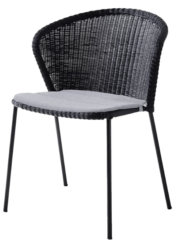 Lean Chair - Cane Line - Outdoor Furniture - Black - No Cushion - HORNE