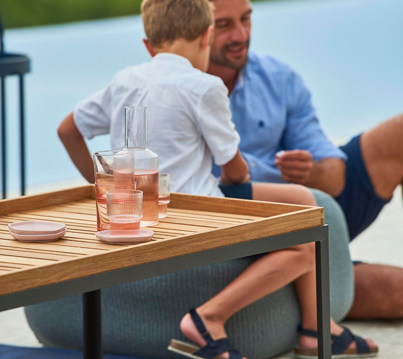 Level Coffee Table - Rectangular - Cane Line - Outdoor Furniture - Lava Grey - Teak - HORNE
