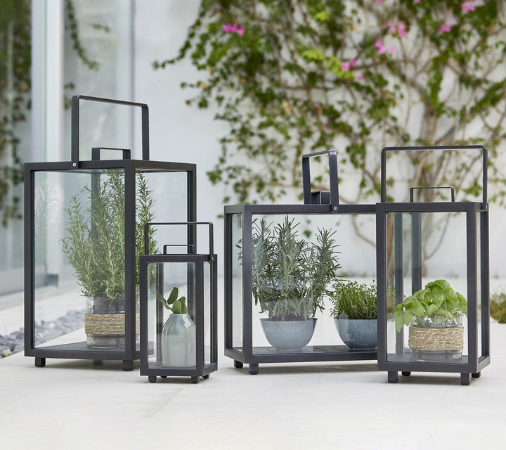 Lighthouse Lanterns - Aluminum - Cane Line - Candle Holders - X - Small - Lava Grey - HORNE