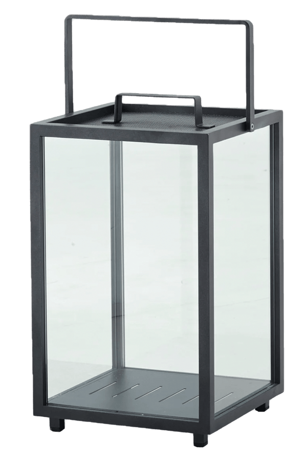 Lighthouse Lanterns - Aluminum - Cane Line - Candle Holders - Large - Lava Grey - HORNE