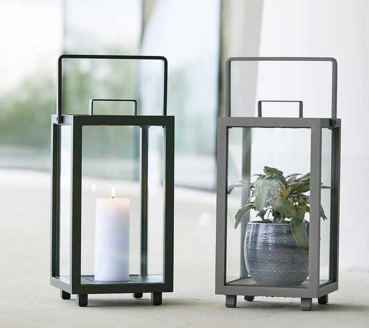 Lighthouse Lanterns - Aluminum - Cane Line - Candle Holders - X - Small - Lava Grey - HORNE