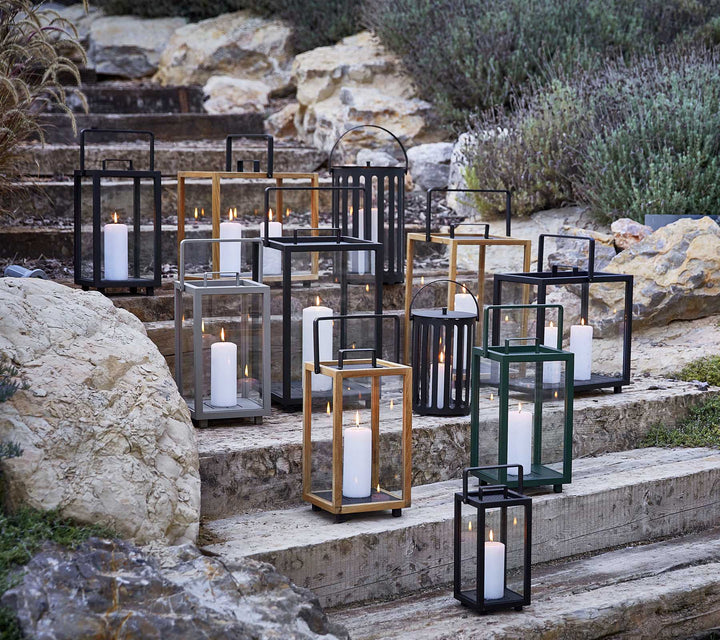Lighthouse Lanterns - Teak - Cane Line - Candle Holders - Rectangular - HORNE