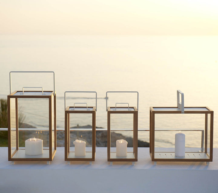 Lighthouse Lanterns - Teak - Cane Line - Candle Holders - Rectangular - HORNE
