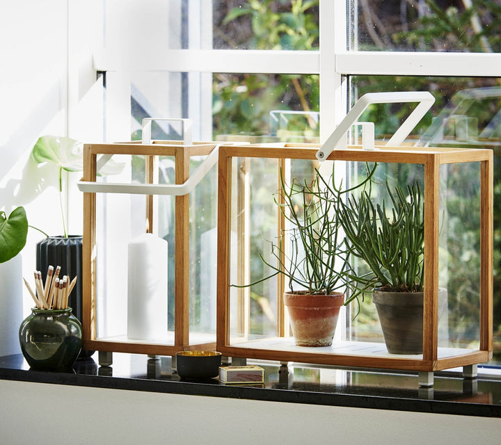Lighthouse Lanterns - Teak - Cane Line - Candle Holders - Rectangular - HORNE