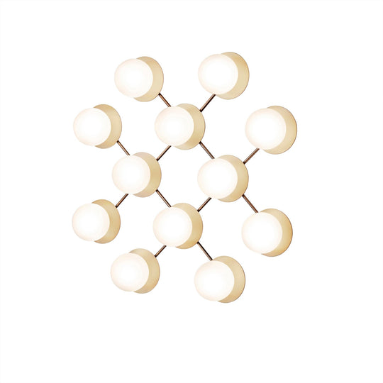 Liila 12 Wall/Ceiling Lamp - Nuura - Wall Sconces - Nordic Gold/Opal White - HORNE