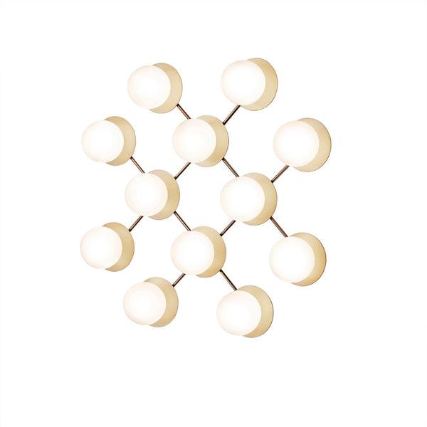 Liila 12 Wall/Ceiling Lamp - Nuura - Wall Sconces - Nordic Gold/Opal White - HORNE