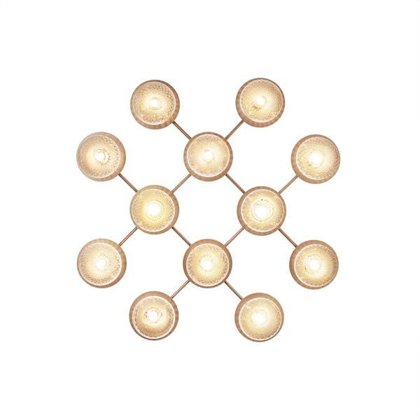 Liila 12 Wall/Ceiling Lamp - Nuura - Wall Sconces - Nordic Gold/Opal White - HORNE