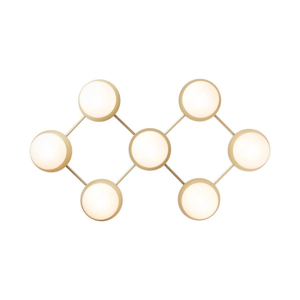 Liila 7 Wall/Ceiling Lamp - Nuura - Wall Sconces - Nordic Gold/Opal White - HORNE