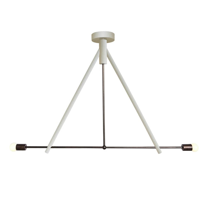 Lodge Chandelier Two - Workstead - Chandeliers - Natural Oak - Hewn Brass - HORNE