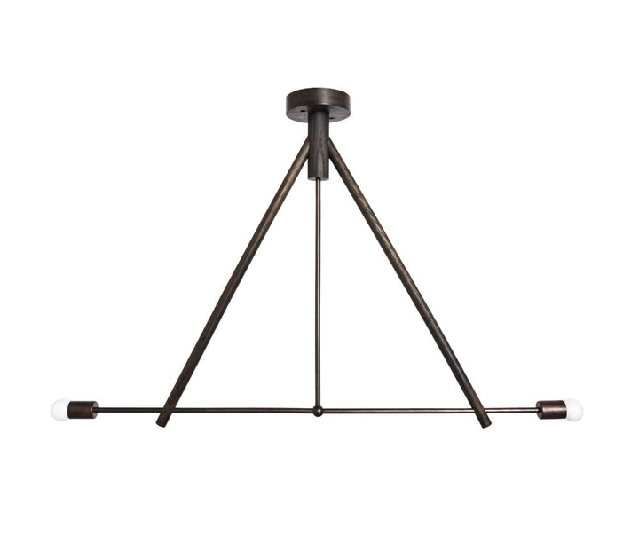 Lodge Chandelier Two - Workstead - Chandeliers - Natural Oak - Hewn Brass - HORNE