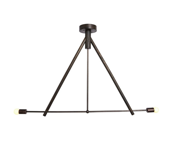 Lodge Chandelier Two - Workstead - Chandeliers - Natural Oak - Hewn Brass - HORNE