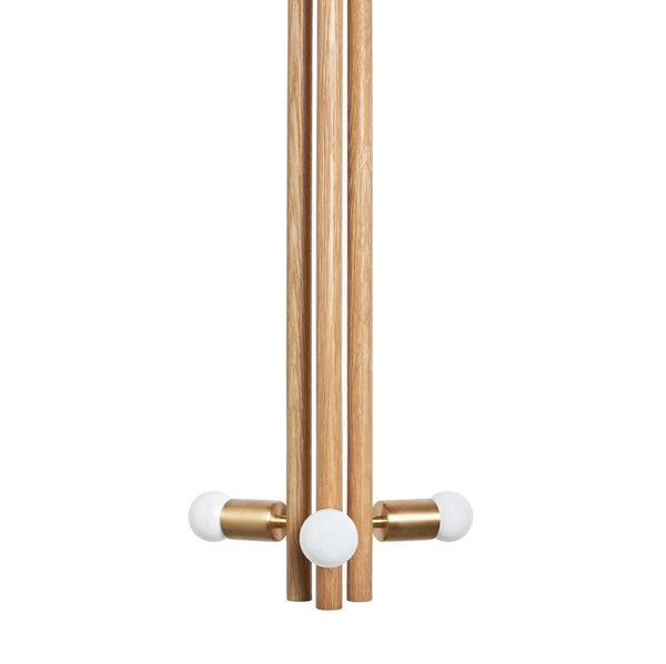 Lodge Pendant - Workstead - Pendants - Natural Oak - Hewn Brass - HORNE