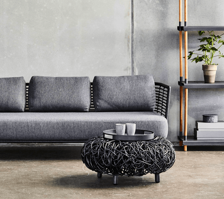 Loop Footstool - Cane Line - Stools + Benches + Ottomans - Natural - HORNE