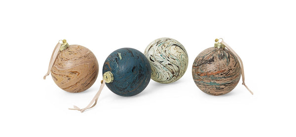 Marble Baubles - Set of 4 - Ferm Living - Art + Objects - HORNE