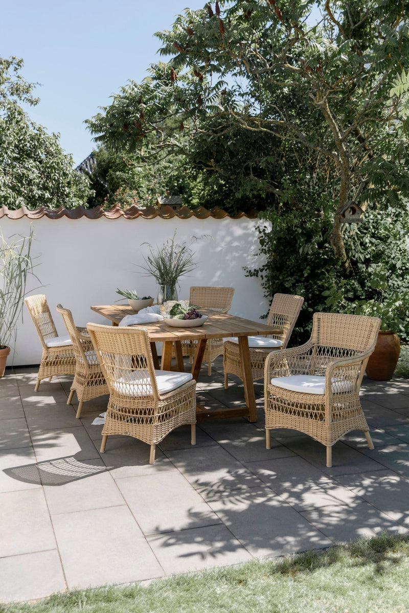 Marie Side Chair - Exterior - Sika Design - Outdoor Furniture - Antique - Sunbrella Sailcloth Seagull - HORNE