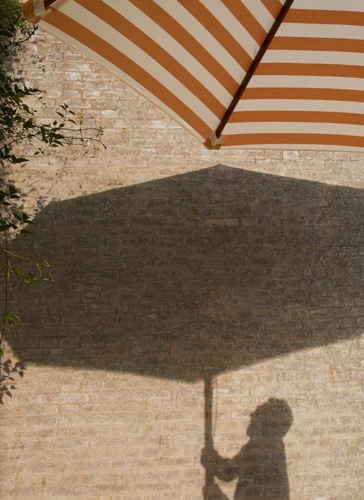 Messina Umbrella Ø270 - Round Striped - Skagerak by Fritz Hansen - Outdoor Accessories - Golden Yellow Stripes - HORNE