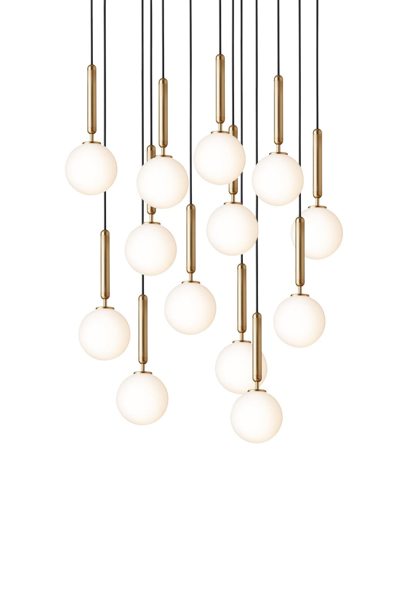 Miira 13 Chandelier - Nuura - Chandeliers - Rock Grey/Opal White - HORNE