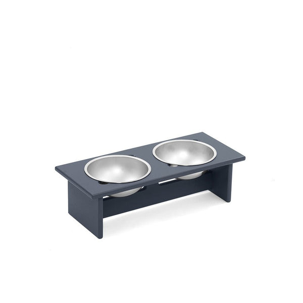 Minimalist Double Dog Bowl - Small - Loll Designs - Outdoor Accessories - Charcoal Grey - HORNE