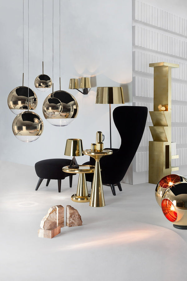 Mirror Ball Pendant 50 - Gold