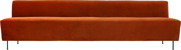 Modern Line Dining Sofa - 110.2"W - Gubi - Sofas - Black Matte - Gabriel Tempt - 60152 - HORNE