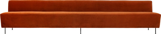 Modern Line Dining Sofa - 137.8"W - Gubi - Sofas - Black Matte - Gabriel Tempt - 60152 - HORNE