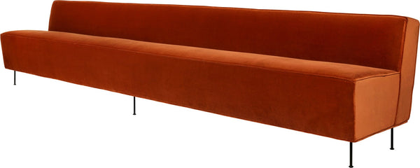 Modern Line Dining Sofa - 137.8"W - Gubi - Sofas - Black Matte - Gabriel Tempt - 60152 - HORNE