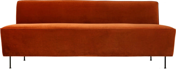 Modern Line Dining Sofa - 78.7"W - Gubi - Sofas - Black Matte - Gabriel Tempt - 60152 - HORNE