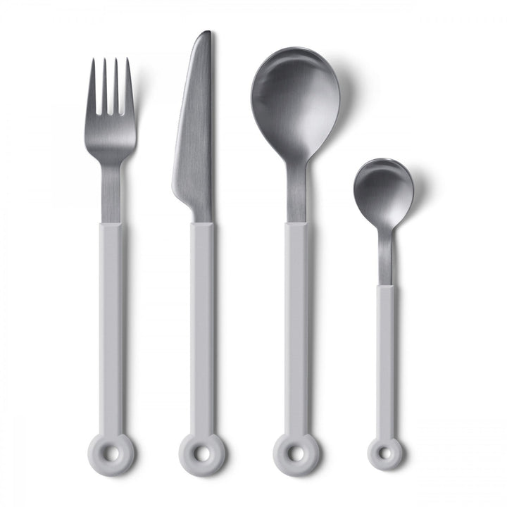 Mono Ring 24 +1 Cutlery Set White w/ Stand - Mono - Flatware + Serving Pieces - HORNE