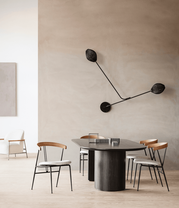 Moon Elliptical Dining Table - Brown/Black - Gubi - Tables + Desks - Large - HORNE