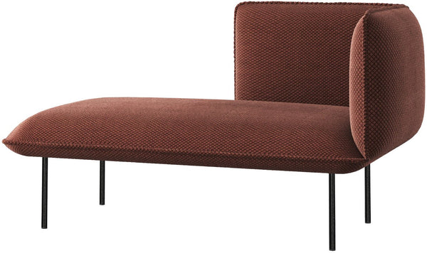 Nakki Lobby Chaise Lounge - Woud - Chairs - Gabriel Step Melange - 60011 - Open End Left - HORNE