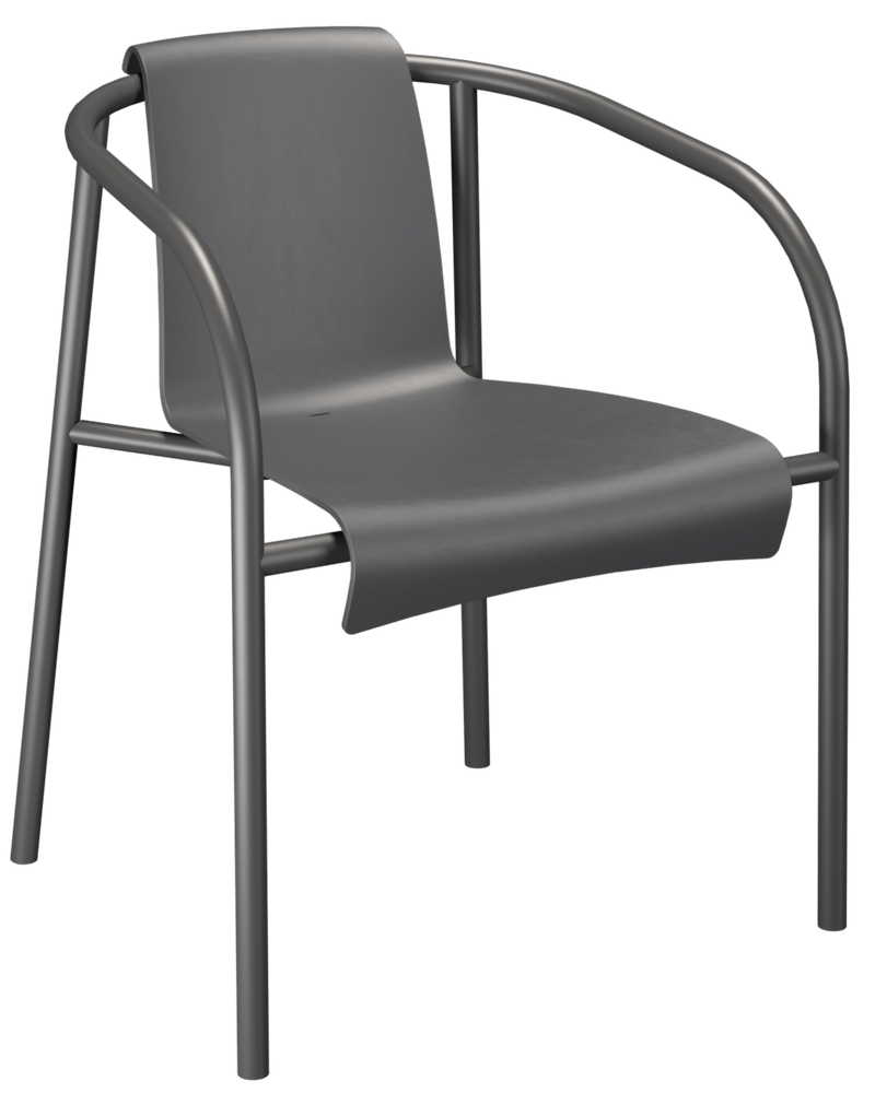 NAMI Outdoor Dining Chair w/Armrests - HOUE - Outdoor Furniture - Black - HORNE