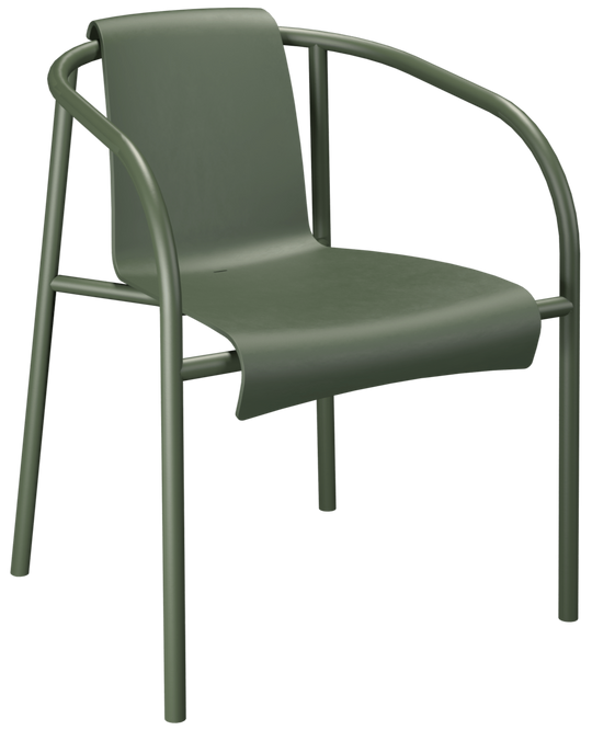 NAMI Outdoor Dining Chair w/Armrests - HOUE - Outdoor Furniture - Olive Green - HORNE