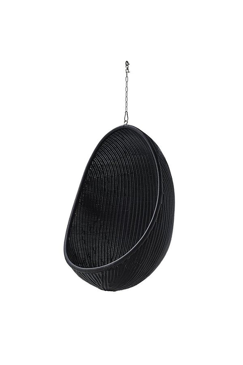 Nanna Ditzel Hanging Egg Chair Exterior - Sika Design - Outdoor Furniture - ArtFibre Natural - Sunbrella Sailcloth Seagull - With Chain - HORNE