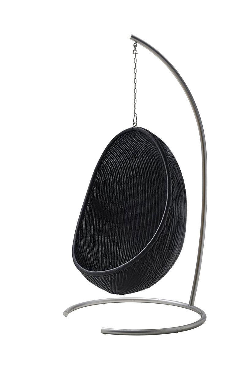 Nanna Ditzel Hanging Egg Chair Exterior - Sika Design - Outdoor Furniture - ArtFibre Natural - Sunbrella Sailcloth Seagull - With Chain - HORNE