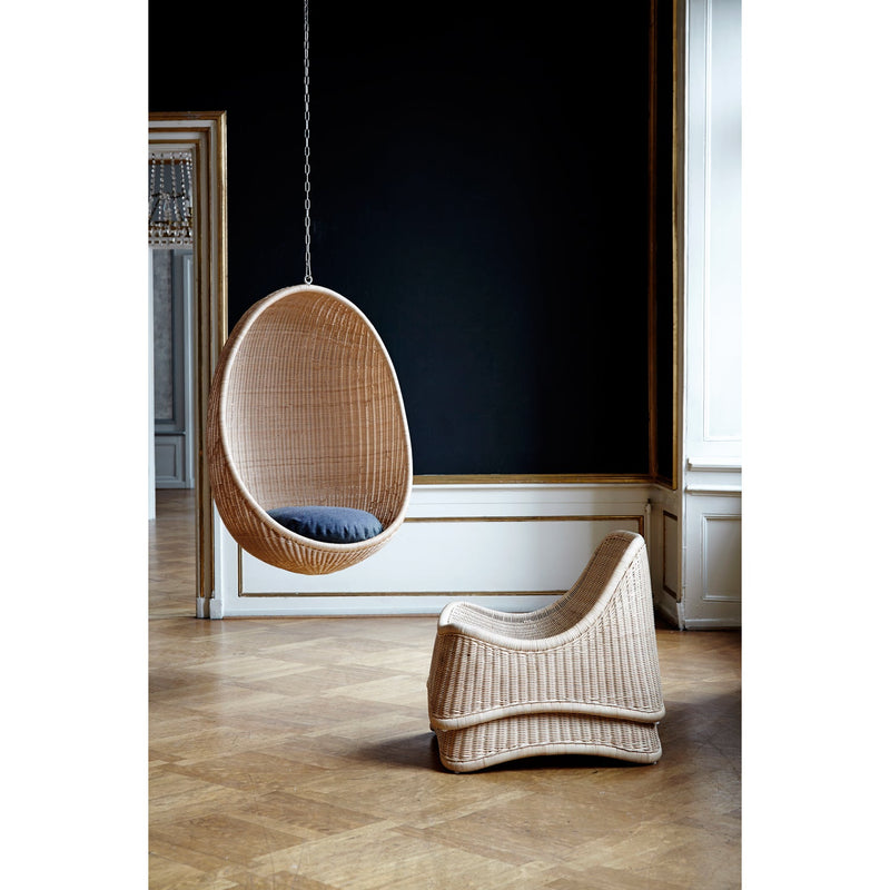 Nanna Ditzel Hanging Egg Chair Exterior - Sika Design - Outdoor Furniture - ArtFibre Natural - Sunbrella Sailcloth Seagull - With Chain - HORNE