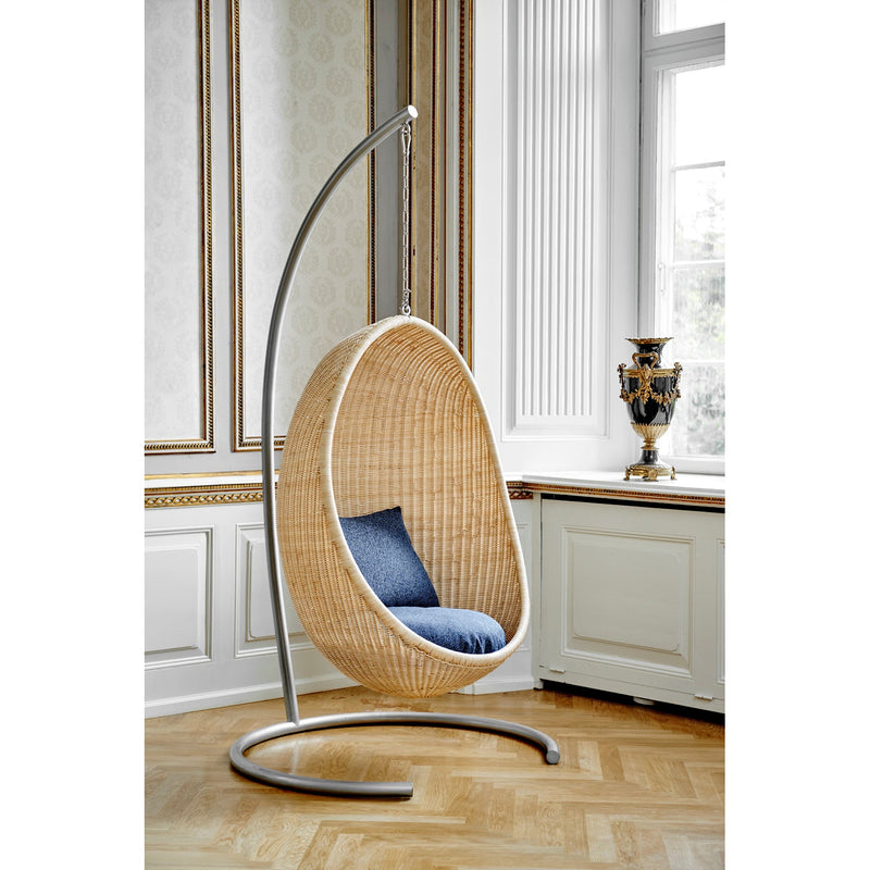 Nanna Ditzel Hanging Egg Chair Exterior - Sika Design - Outdoor Furniture - ArtFibre Natural - Sunbrella Sailcloth Seagull - With Chain - HORNE