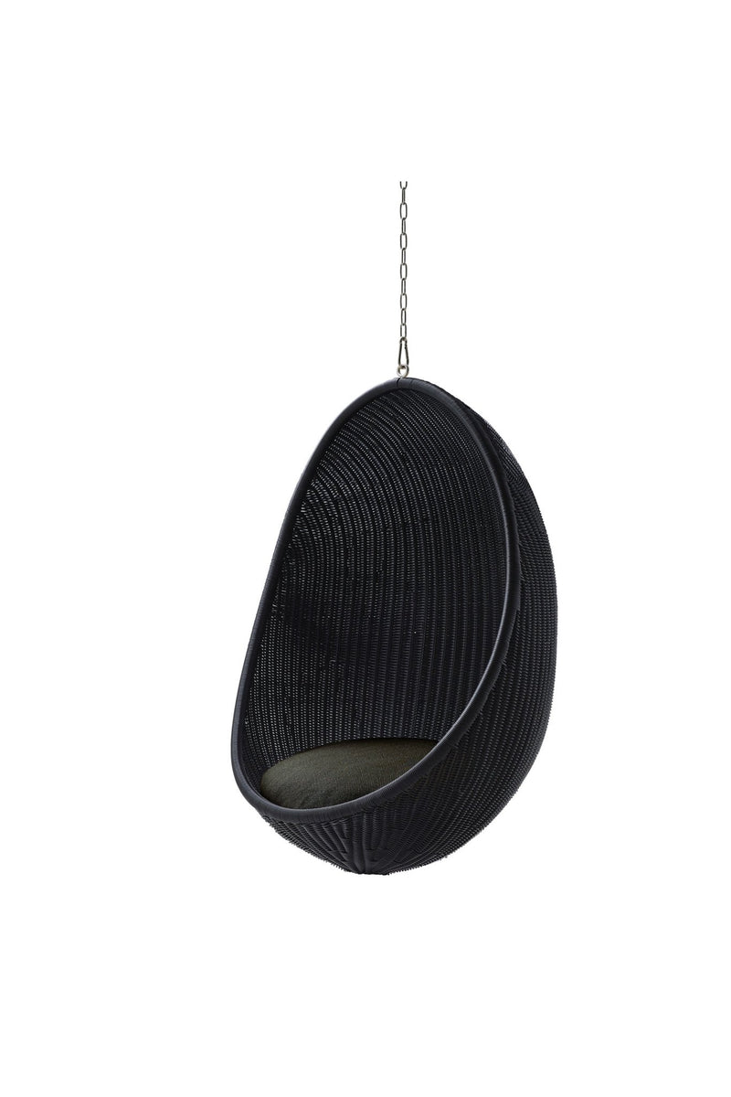 Nanna Ditzel Hanging Egg Chair Exterior - Sika Design - Outdoor Furniture - ArtFibre Natural - Sunbrella Sailcloth Seagull - With Chain - HORNE