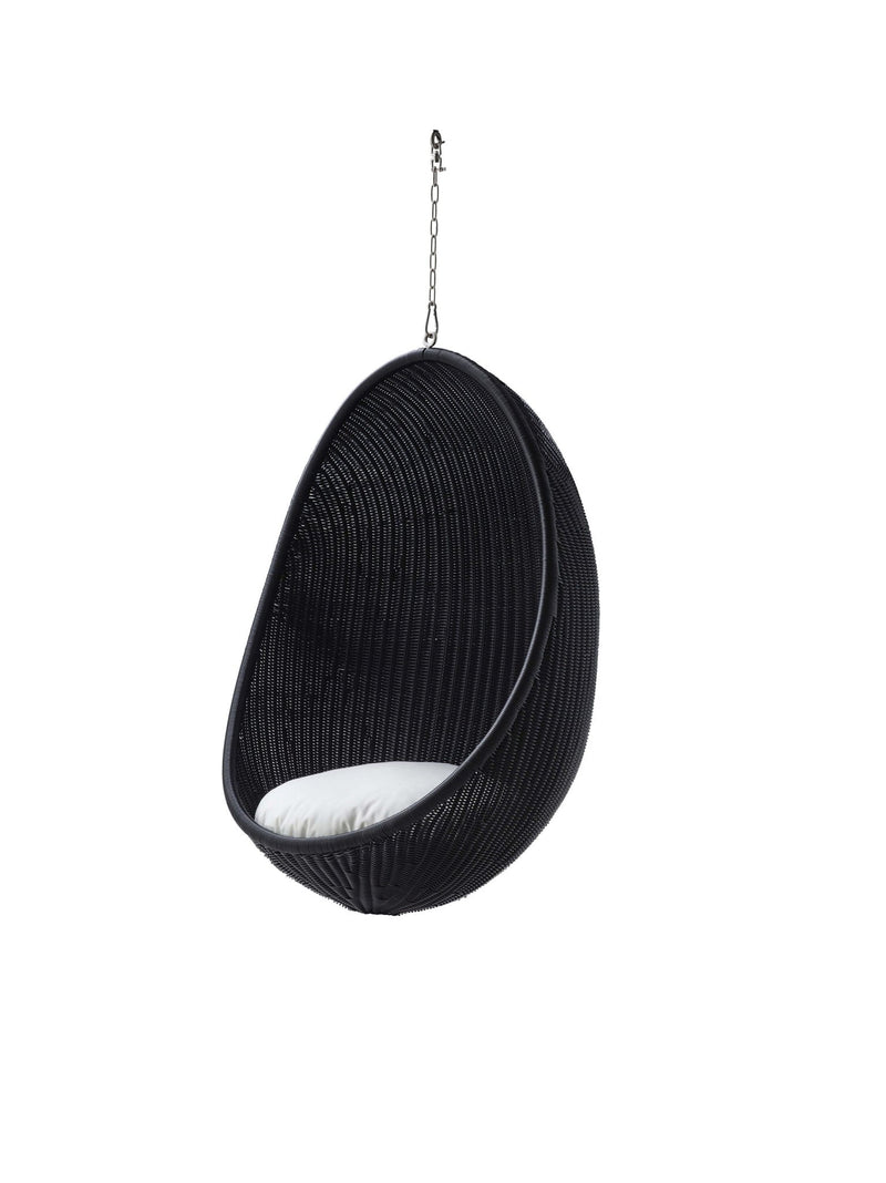Nanna Ditzel Hanging Egg Chair Exterior - Sika Design - Outdoor Furniture - ArtFibre Natural - Sunbrella Sailcloth Seagull - With Chain - HORNE