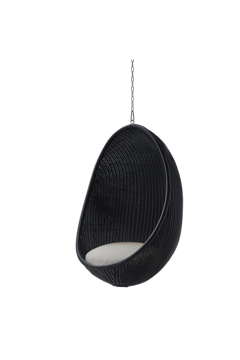 Nanna Ditzel Hanging Egg Chair Exterior - Sika Design - Outdoor Furniture - ArtFibre Natural - Sunbrella Sailcloth Seagull - With Chain - HORNE