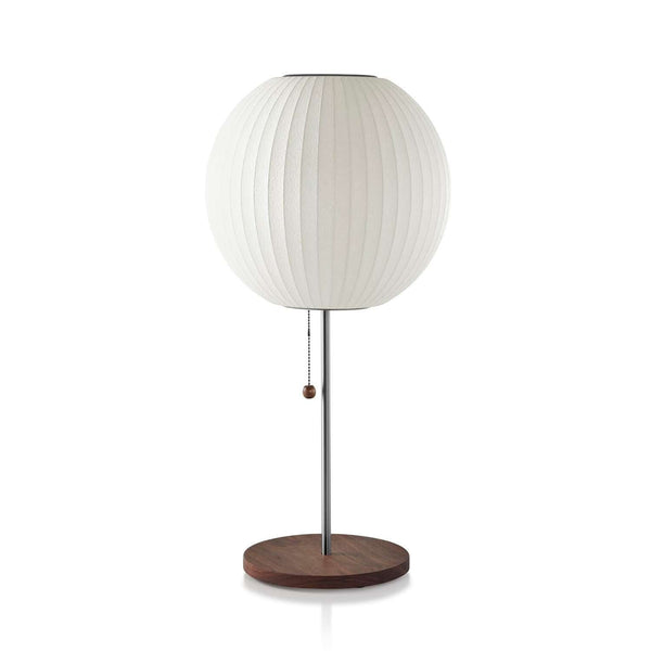 Nelson® Bubble Lamp - Ball Desk Lamp - Herman Miller® - Table + Task - Walnut Base - HORNE