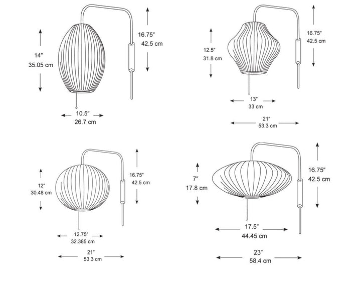 George Nelson Bubble Lamp - Wall Sconce