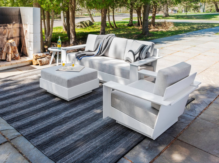 Nisswa Lounge Chair - Loll Designs - Outdoor Furniture - Cloud White - Silver - HORNE