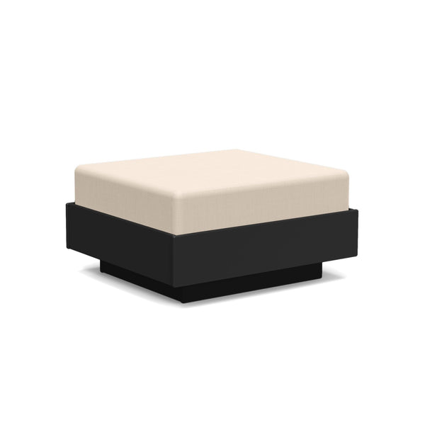 Nisswa Ottoman - Loll Designs - Stools + Benches + Ottomans - Black - Flax - HORNE