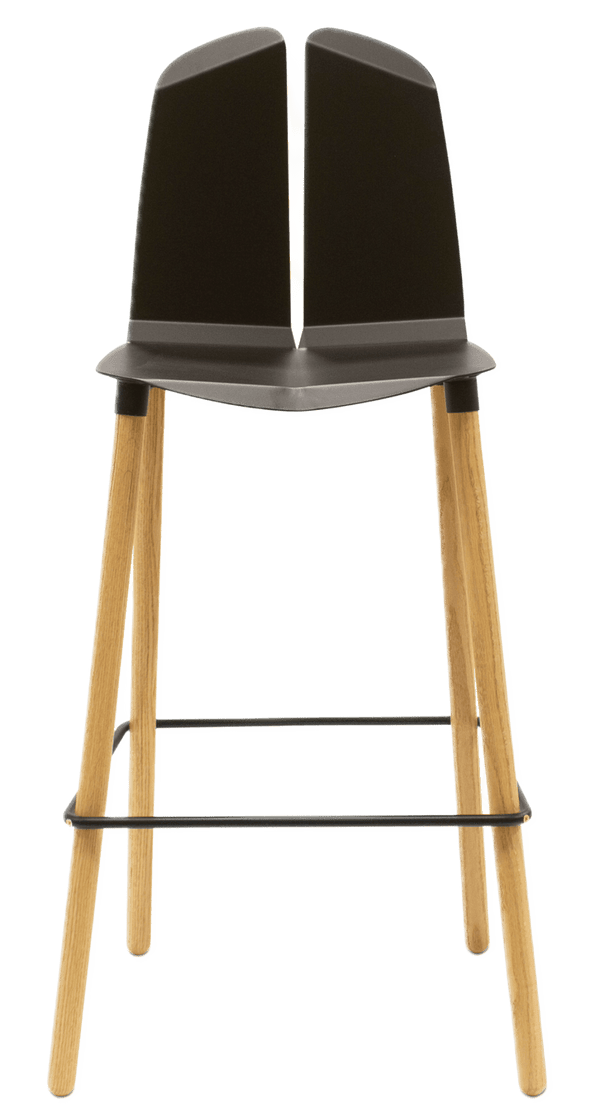 Noa Bar Stool - Tronk - Stools + Benches + Ottomans - Black - Natural Oak - HORNE