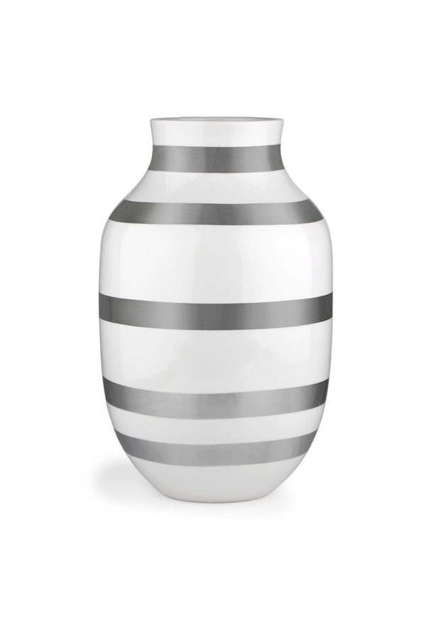 Omaggio Vase - Silver - Kähler - Vases - 7.5"Ø - HORNE