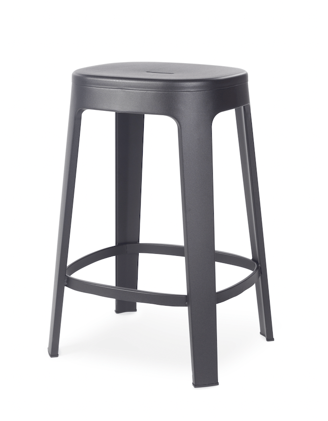 Ombra Counter Stool - RS Barcelona - Stools + Benches + Ottomans - No Backrest - Black - HORNE