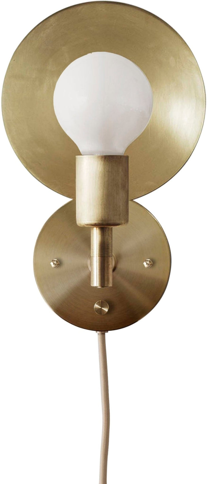 Orbit Sconce - Workstead - Wall Sconces - Plug - In - Hewn Brass - HORNE